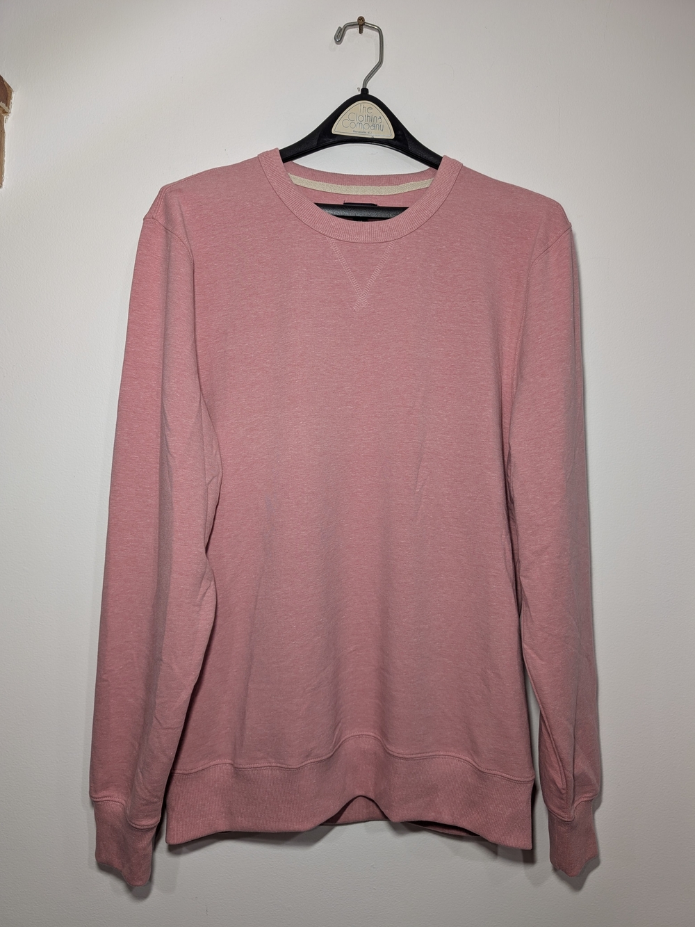 J. Crew Dusty Rose Crewneck Cotton Blend Terry Stretch Sweatshirt Men's MD